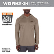Milwaukee M550N-2X Workskin Sun Shirt, 2X, Sandstone