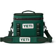 YETI Hopper Flip 8 Portable Soft Cooler, ColdCell Insulation, Waterproof DryHide Shell, Leakproof HydroLok Zipper, Black Forest Green, 8 Quart, 18060131842