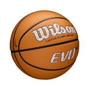 Wilson Caitlin Clark EVO NXT 3951 Indoor Basketball, Micro-Touch Composite Leather, Orange, Size 6, 28.5 in