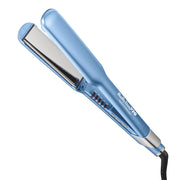 BaBylissPRO Nano Titanium 1.5 Inch Ultra-Sleek Hair Straightener with LED Temperature Display, Full-Floating Titanium Plates, Blue, BNT131T