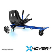 Hover-1 Buggy Go-Kart Attachment, Hand-Controlled, Adjustable Frame, Blue, Compatible with 6.5