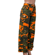 RDKTPXZ Womens Camo Wide Leg Pants, Orange, L