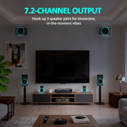 Starklok 7.2 Channel Home Theater Audio Stereo Receiver, 1000W Peak Power, Bluetooth 5.2, Black