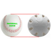 Stee-Rike 3 Premium Plastic Hard Baseball Training Balls, White and Red, 9 Pack with 2 Curveballs, 64313-9