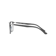Ray-Ban RX7211 Square Prescription Eyeglass Frames, Transparent Grey, 52 mm
