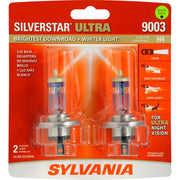 Sylvania SilverStar ULTRA Halogen Headlight Bulb, 9003, White, 2 Pack