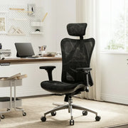 SIHOO M57-M111 Mesh High Back Desk Chair Computer Chair with Headrest, Black