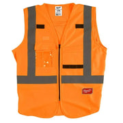 Milwaukee 48-73-5032 ANSI Class 2 Hi Vis Orange Safety Vest, L/XL