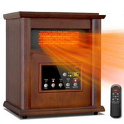 LifePlus GD9315BCW-3 Space Heater Infrared Quartz Electric Heaters 1500W Portable Wood with Remote