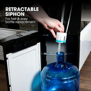 SOOPYK Bottom Loading Water and Ice Dispenser, 18 lbs Daily Ice Capacity, Black, SOOBYCZ623