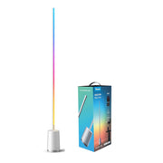 Govee RGBIC Floor Lamp, Multi-Color LED with 64 Lighting Effects, Music Sync, Voice and Remote Control, White Aluminum Finish, H8072A82/H6072A82