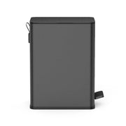 Nine Stars Step-On Bathroom Trash Can, 3 Gallon, Fingerprint-Resistant Stainless Steel, Soft-Close Lid, Pedal Operation, Black