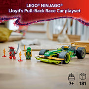 LEGO NINJAGO Lloyd Pull-Back Race Car Building Set with 2 Minifigures Green Lightning 181 Pieces