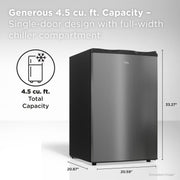 TCL TRM45S4AV 4.5 CF Compact Refrigerator, No Freezer
