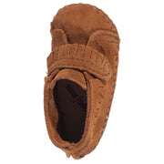 Minnetonka Moccasin Front Strap Booties - Brown - 5 Toddler
