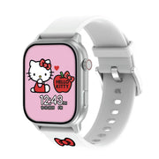 Sanrio HK40056WM Hello Kitty Adult iTime Digital Smart Watch with White and Black Interchangeable Silicone Strap
