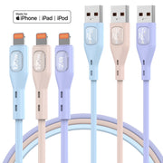 cshidworld Lightning Charger Cable 3 Pack 6 ft, Purple Blue Pink