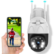 WEILAILIFE Home Outdoor PTZ Wireless Security Camera, 3.0 Megapixel, Two-Way Audio, Night Vision, WiFi Dome Cam, 355 Pan, 90 Tilt, TF Card Slot Support
