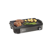 Hamilton Beach Professional Cast Iron Electric Grill, 10 x 16 Preseasoned Cooking Surface, Adjustabl