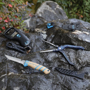 Realtree 7 Piece Angler's Collection Fishing Kit with Stainless Steel Bait Knife, Pistol-Grip Aluminum Plier, Digital Fish Scale, Blue