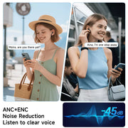 VEATOOL G01 Wireless Earbuds with Smart Touch Control, ANC+ENC Noise Cancellation, 40H Stereo Deep Bass