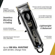 Wahl Professional 5 Star Magic Clip Hair Clipper, Corded and Cordless, Lithium Ion Battery, 100-Minute Run Time, Black, 3026432