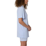 LOFT Women's 2-Piece Bike Short Pajama Set, Blue, XL