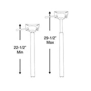 Springfield 1642008 Spring-Lock Power-Rise Adjustable Stand-Up Pedestal 22-1/2