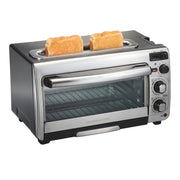 Hamilton Beach 2-in-1 Oven & Toaster, Space-Saving Design, 31156