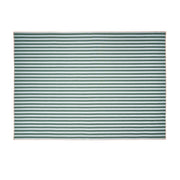 Beautiful Home by Drew Barrymore Yarn Dyed Stripe Whipstitch Fabric Tablecloth, Thyme Blue, 84 in x 60 in, Cotton