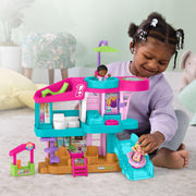 Fisher Price Little People Barbie Beach House Toddler Playset with Two Figures, Three Floors, Interactive Accessories, Multi-Color