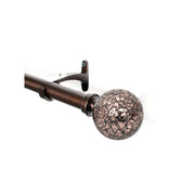 Deco Window Glory Mosaic 1 In Adjustable Curtain Rod - Brown