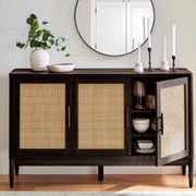 Better Homes & Gardens 442857 Springwood Caning Sideboard, Charcoal Finish BOX 1