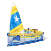 Melissa & Doug Let's Explore Sailboat Play Set, Multi-Colored, Tent-Fabric Pretend Play Toy for Kids 3 to 6, 36 in Long, 30836
