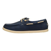 Heydude Harbor Lo Classic Boat Shoe, Lightweight Slip-On Loafer with Faux Leather Upper, Navy Blazer Boulder Tan, Men's Casual Shoes, 45139-4ZQ