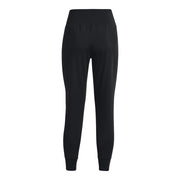 Under Armour Womens Motion Joggers, Tapered Leg Fit, Black Jet Gray, Small, 27in Inseam, 1375077