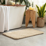 GYTF Non Slip Small Bathroom Rug, Absorbent Thick Soft Microfiber Bath Mat, Beige, 16x24 in
