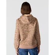 Carhartt 107267-Bd0 Relaxed-Fit Midweight Logo Sleeve Graphic Hooded Sweatshirt for Ladies, L, Soft Sepia Vintage Camo