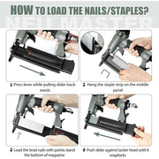 NEU MASTER NPT5040 Heavy Duty Air Power Brad Nail Gun, 120 PSI 1000 Piece