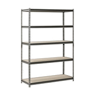 Muscle Rack 5-Shelf Steel Shelving, Silver-Vein, 18