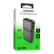 Liquipel Powertek 20,000mAh Portable Charger PD Power Bank with USB-C, Black