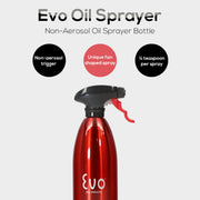 Evo Oil Sprayer Bottle, Non-Aerosol, 18/8 Stainless Steel, Red, 16-Ounce Capacity, 8113RD