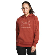Under Armour Women's Rival Fleece Antler Hoodie - M - Earthen Orange