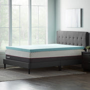 Lucid Cooling Gel and Aloe Plush Memory Foam Mattress Topper, 3 in Thickness, Blue, Twin, WMLU20FF30GT