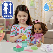 Baby Alive F7357 Fruity Sips Doll Toy for Kids 3 and Up, Brown Hair
