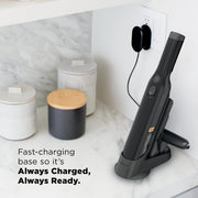 Shark WANDVAC Cordless Handheld Vacuum Cleaner, Lightweight Portable 1.4 lbs, Powerful Suction, Charging Dock, One-Touch Empty, Pet Hair Tools, Black, WV201BK