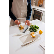 Thyme & Table 20-Piece Knife Set, Stainless Steel Blades, Ergonomic Blue or Taupe Handles, Includes Kitchen Shears and Cutting Board