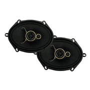 Jensen 3-Way Aramid Fiber Coaxial Car Speakers, 5x7 and 6x8 Inch, 720W Peak Power, 120W RMS, Black, Pair, WJS68R