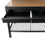 Hyper Tough 85012 48-Inch Steel Workbench with Steel Mesh - Heavy-Duty, Adjustable, Portable