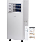 TCL H6P44W Smart Portable Air Conditioner 6,000 BTU DOE 9,500 BTU ASHRAE Cooling 250 Sq Ft White H6P44W